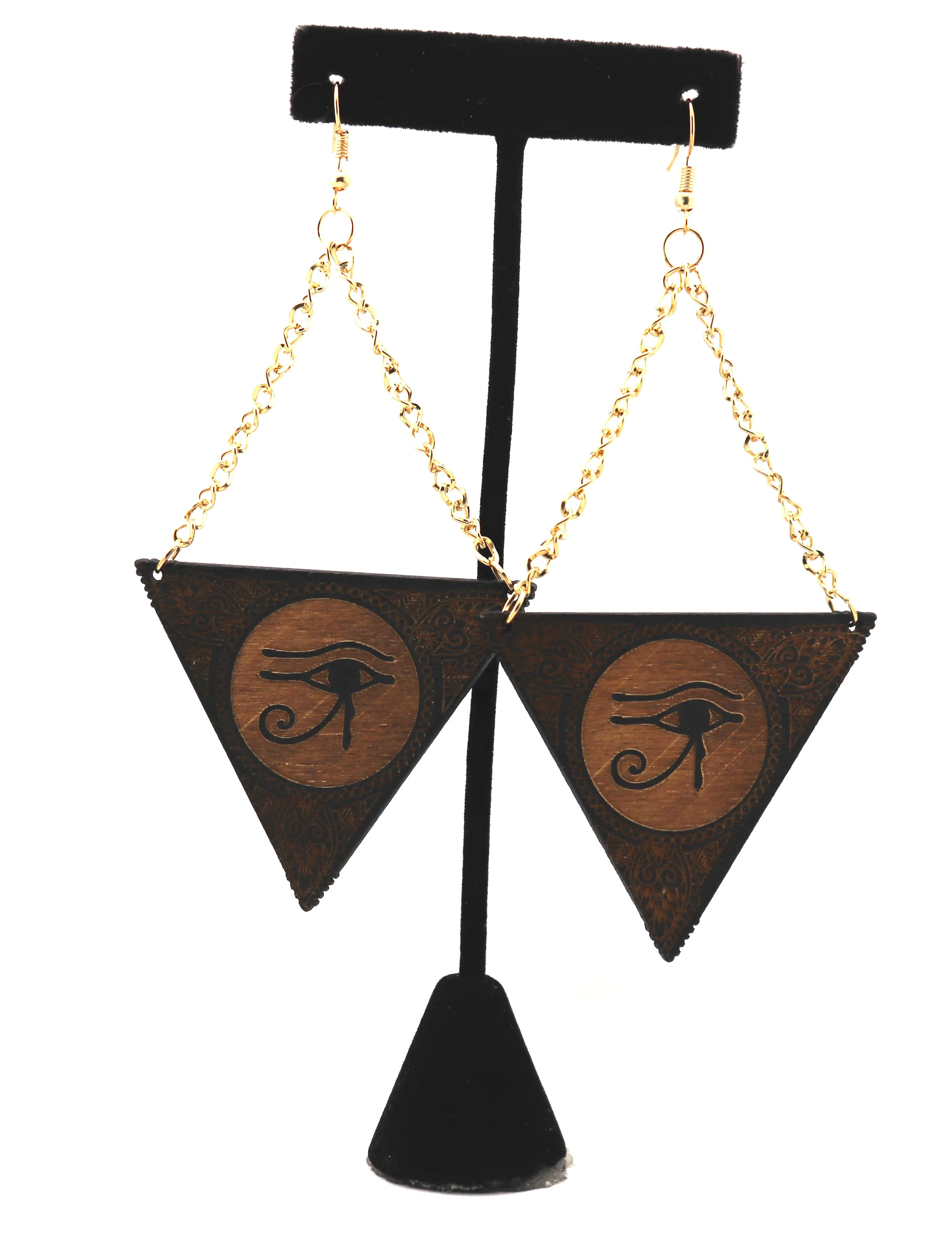 Eye of Ra Pyramid Earrings - Image 3