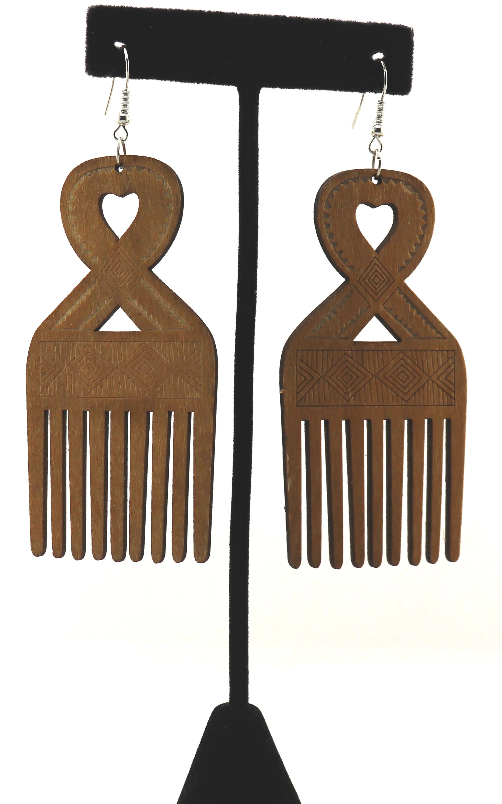 Heart Comb 1 Earrings - Image 3