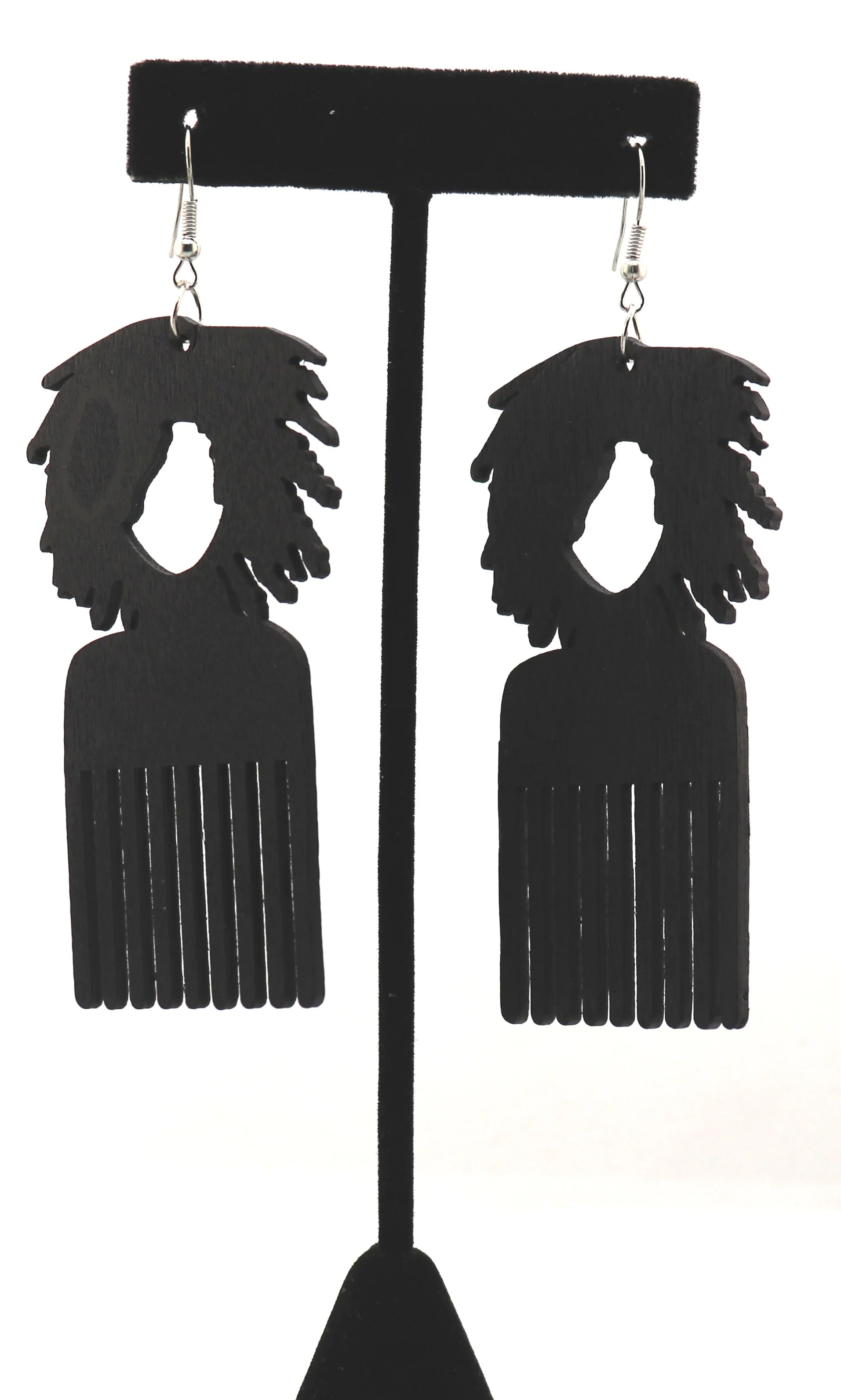 Natural Locs Comb Earrings - Image 3