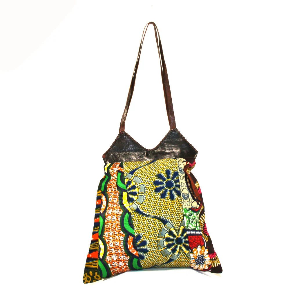 Shoulder Bag - African wax patchwork print - Image 3